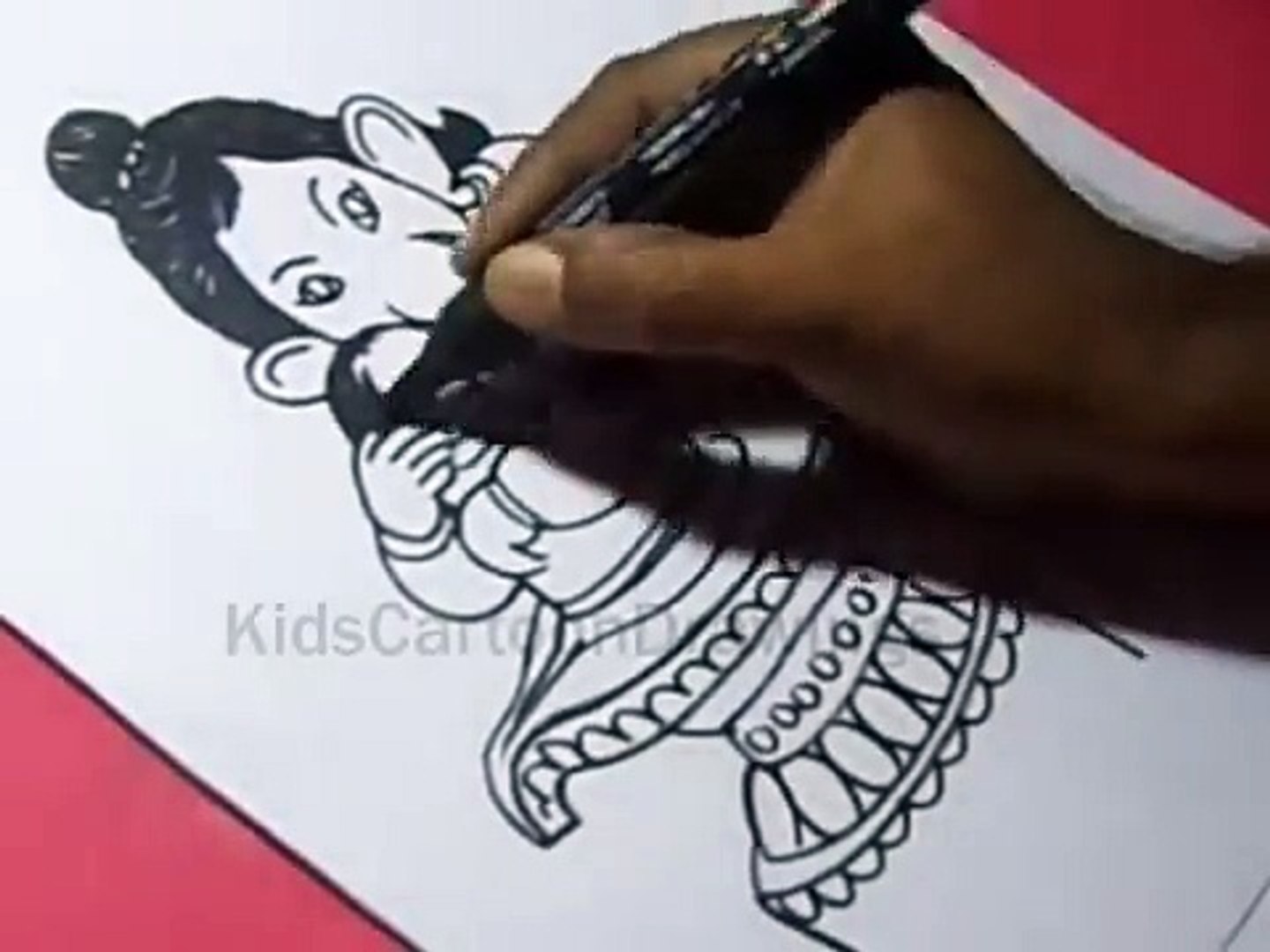 1440x1080 How To Draw Lord Child Ganesha Drawing For Kids - Ganesha Drawing For Kid