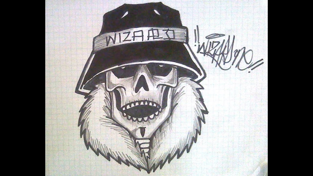 1280x720 How To Draw Skull Gangster - Gangsta Drawing Pictures