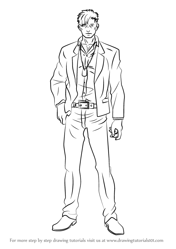 596x842 learn how to draw nicolas brown from gangsta - Gangsta Drawing Pictures