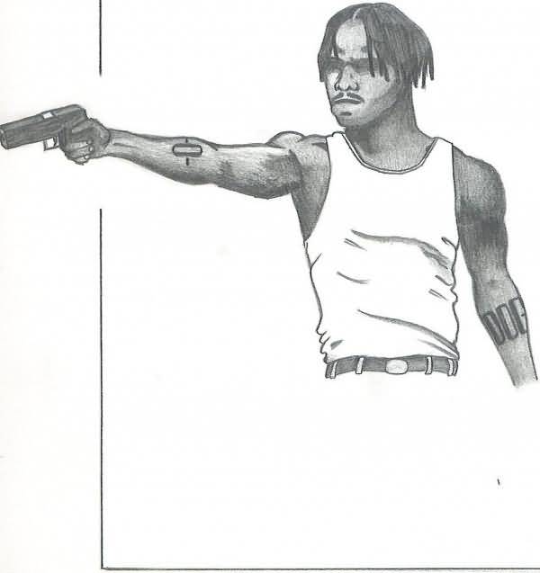 600x637 nice gangsta tattoo drawing - Gangsta Drawing Pictures