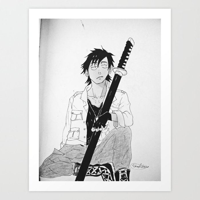 700x700 Animegangsta Drawing Art Print - Gangsta Drawing Pictures