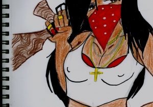 300x210 gangsta girl drawings how to draw a chola face hair - Gangsta Girl Drawings