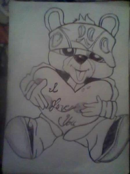 449x599 Love Teddy Bear Drawings - Gangsta Teddy Bear Drawing