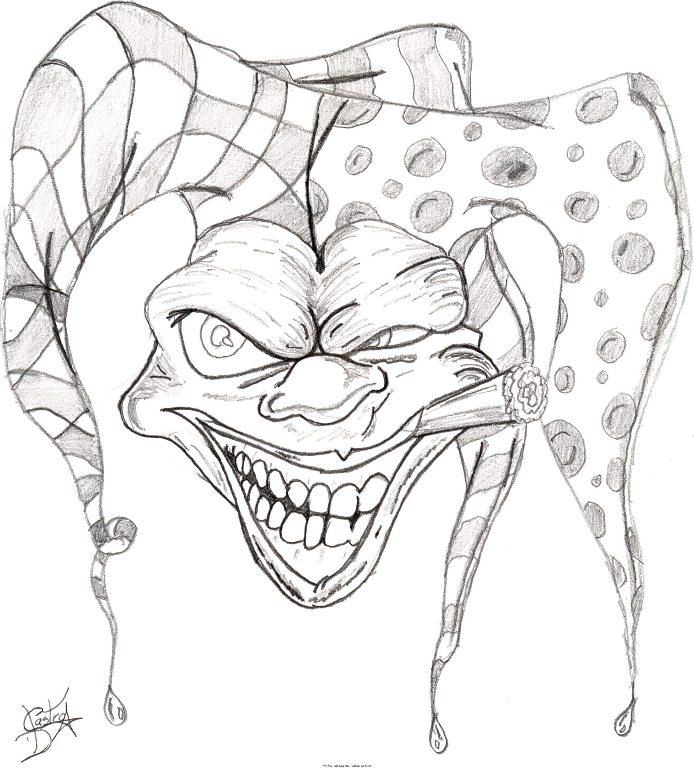 2292x2540 crazy gangster clown drawings - Gangster Clown Drawings.