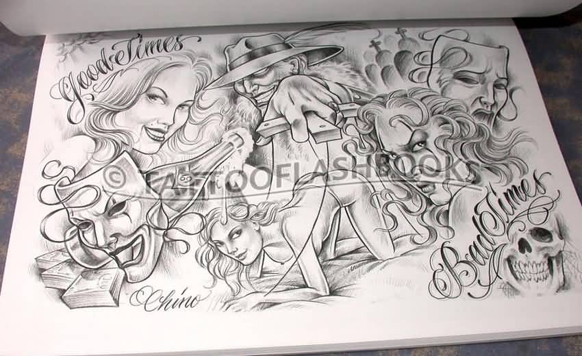 850x520 Demon Drawing Gangster For Free Download - Gangster Drawings