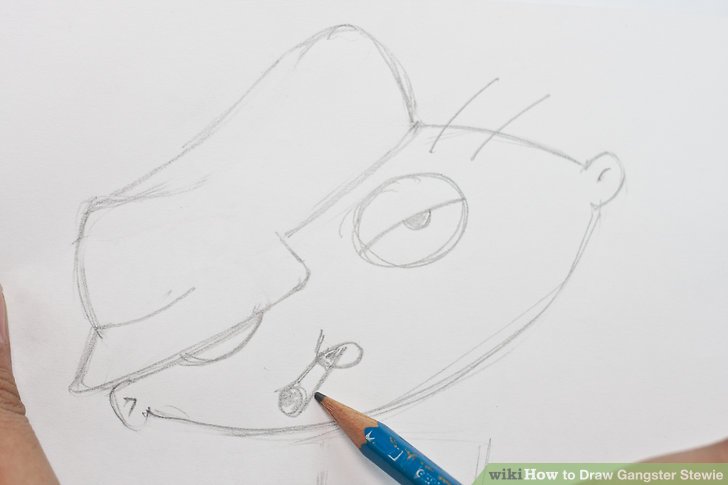 728x485 How To Draw Gangster Stewie Steps - Gangster Drawings Pictures