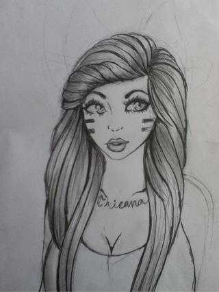 320x427 Drew My Maryjane Was Trying To Draw In A Gangster Way Man I - Gangster Girl Drawings