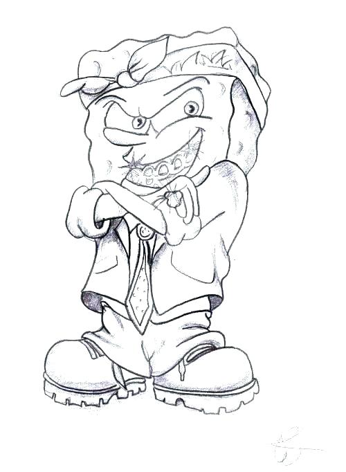 Gangster Cartoon Coloring Pages