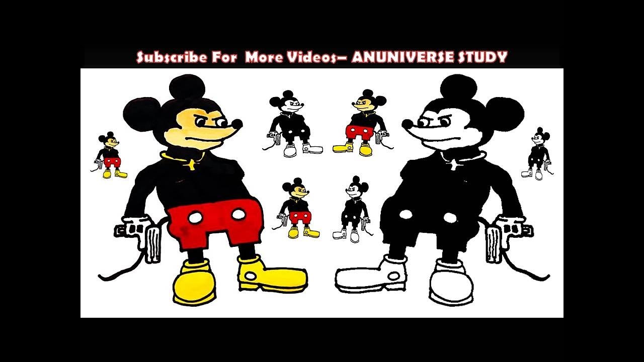 1280x720 How To Draw Mickey Mouse Gangster For Kids - Gangster Mickey Mouse Drawing