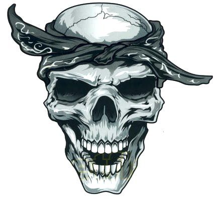 440x398 Gangsta Tattoo Drawings Gangster Skull Decal Sticker Projects - Gangster Skull Drawing
