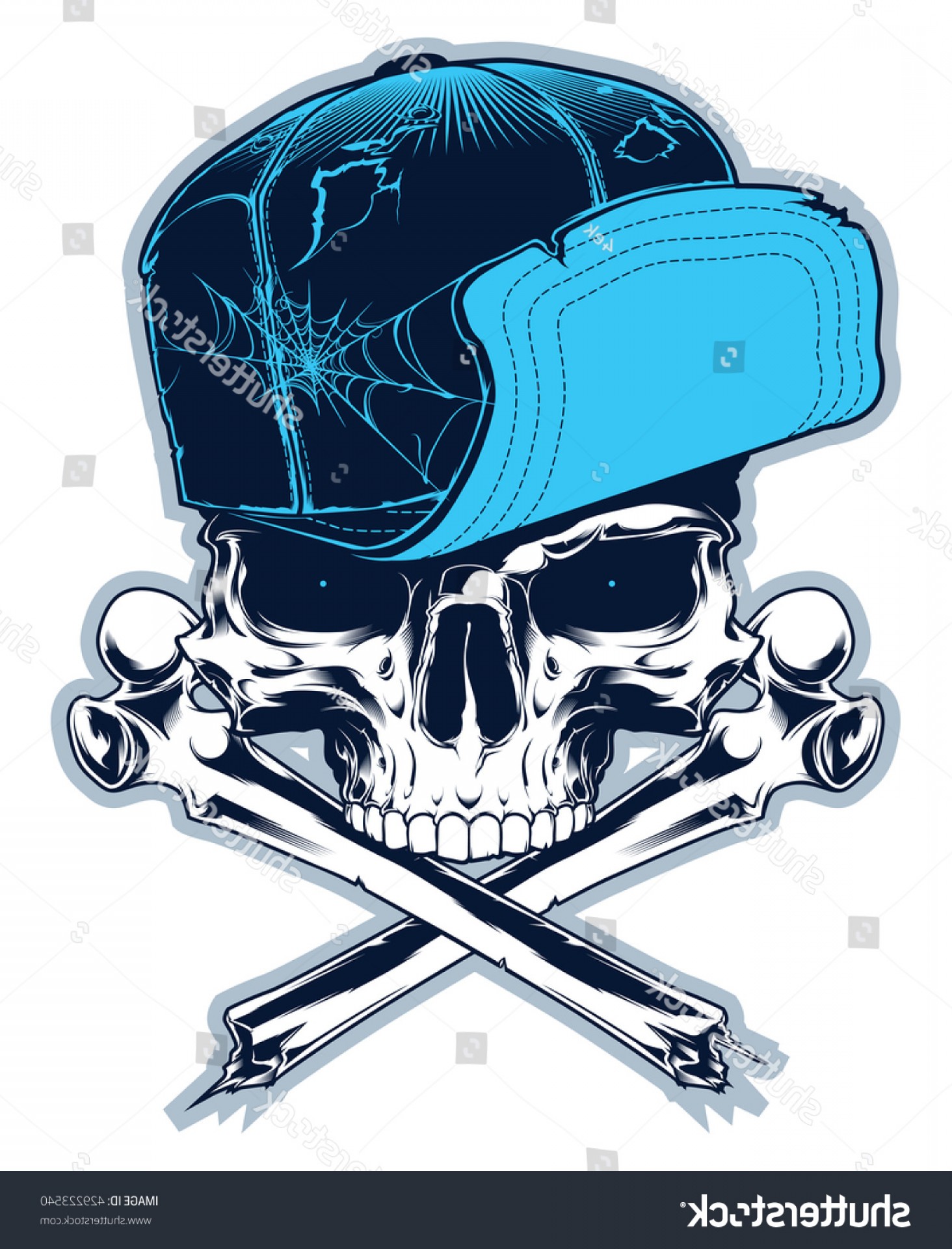 1464x1920 Gangster Skull Cross Bones Cap Soidergi - Gangster Skull Drawing