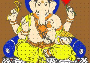 300x210 ganpati drawing with colour how to draw ganpati bappaganesh ji - Ganpati Drawing
