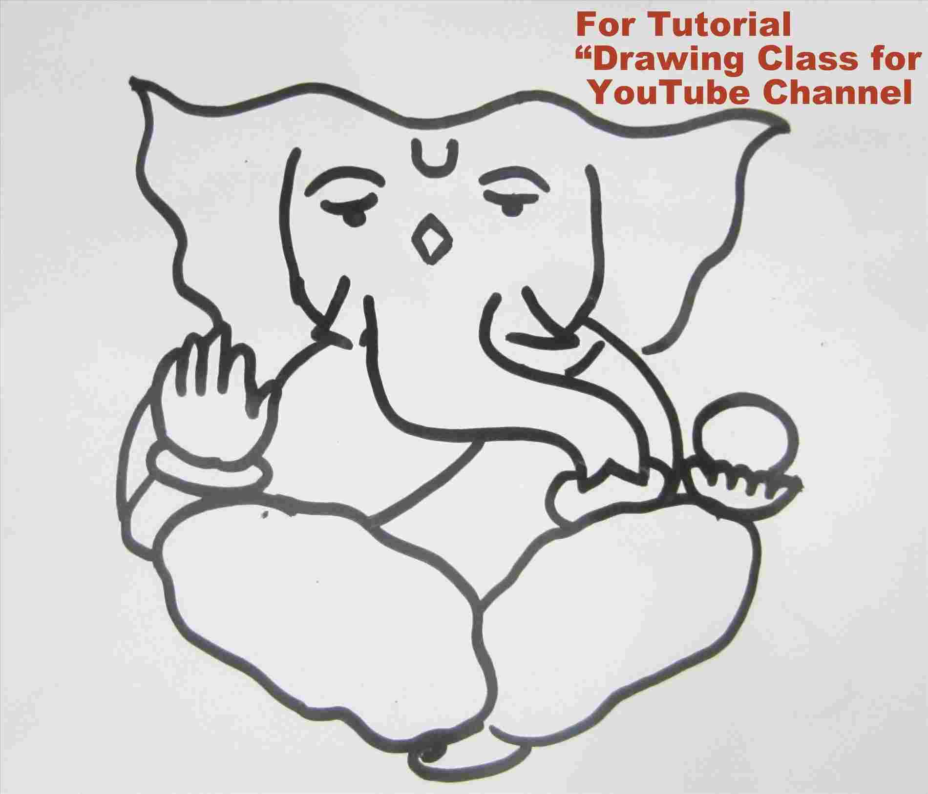 1900x1627 simple ganpati drawings - Ganpati Drawing