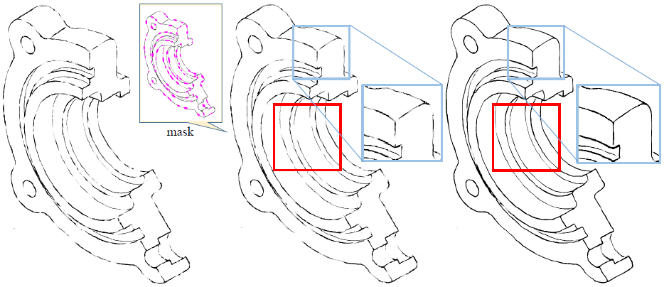 934x404 Joint Gap Detection And Inpainting Of Line Drawings - Gap Drawing