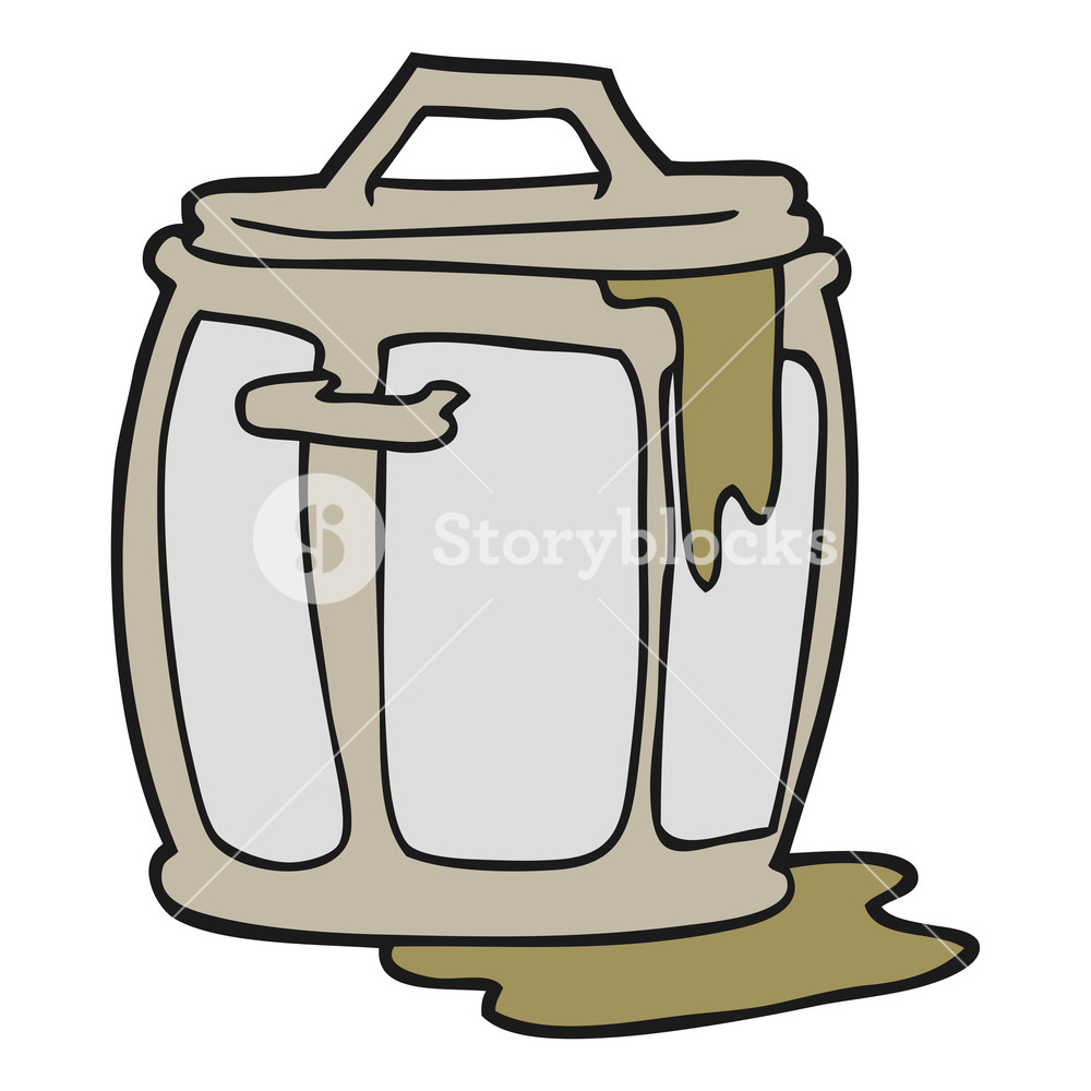 1000x1000 Freehand Drawn Cartoon Dirty Garbage Can Royalty Free Stock Image - Garbage Can Drawing