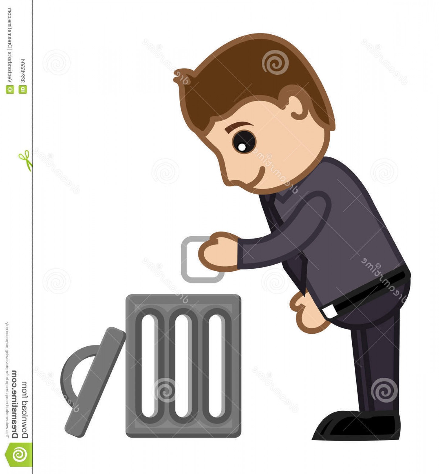 1444x1560 Stock Images Man Trash Bin Drawing Art Young Throwing Garbage - Garbage Drawing