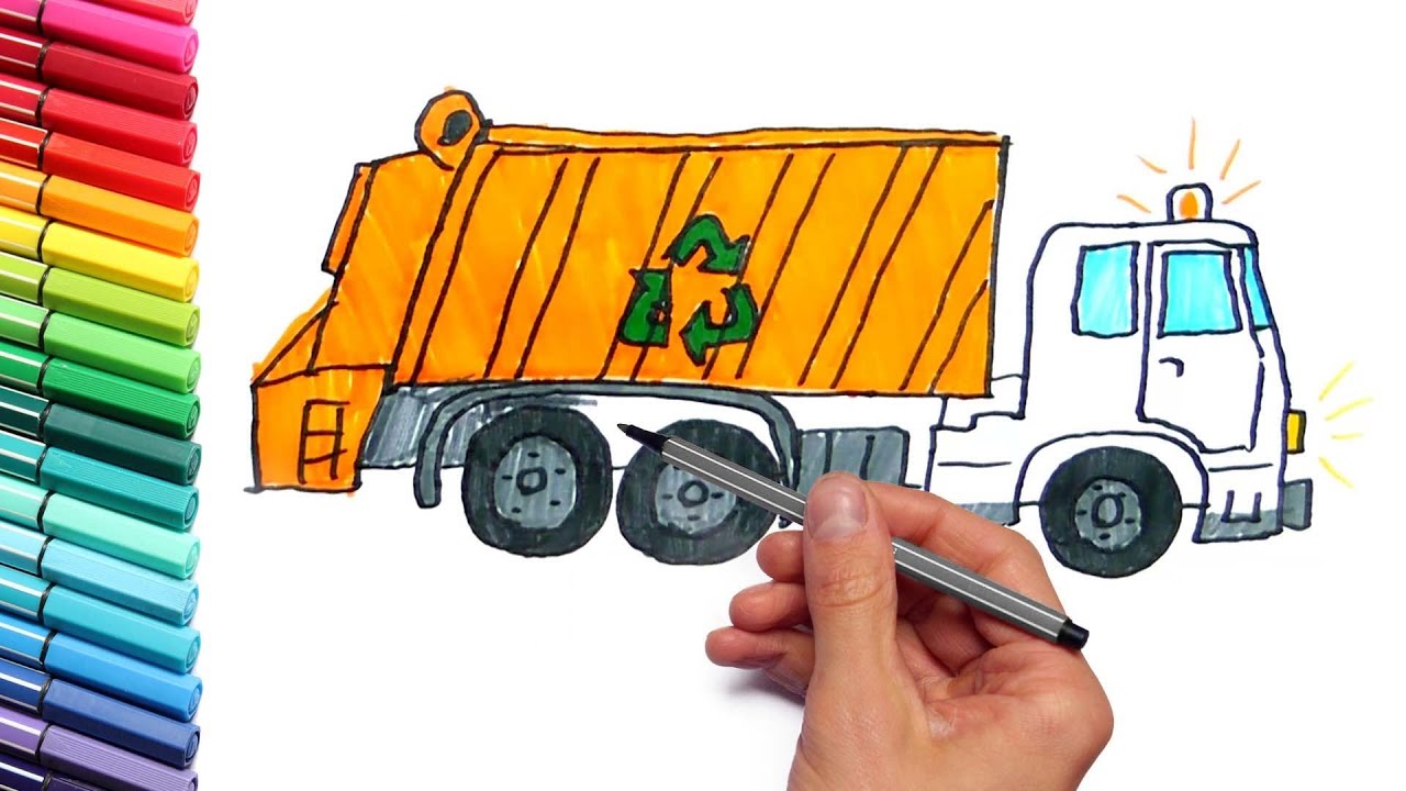 Images Of Garbage Truck Drawing