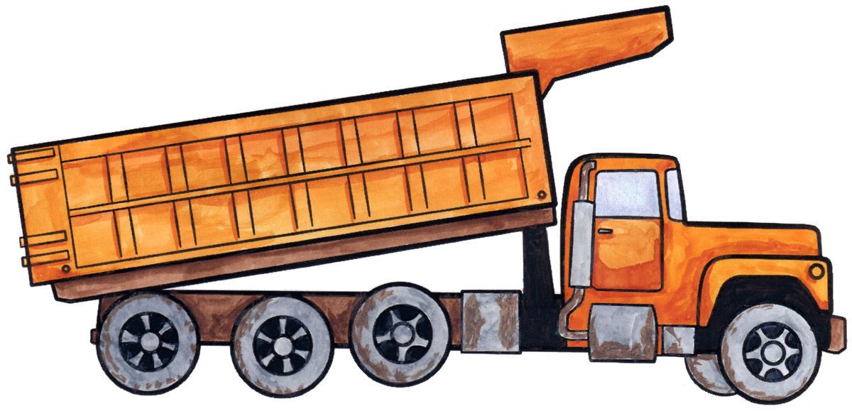 1200x579 how to draw a dump truck stuff for walker camping crafts - Garbage Truck Drawing