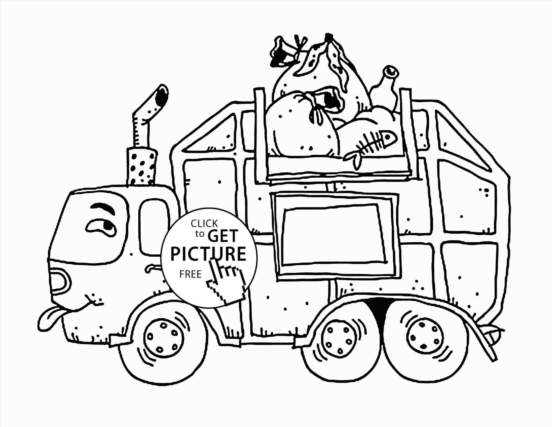 garbage truck pictures to color