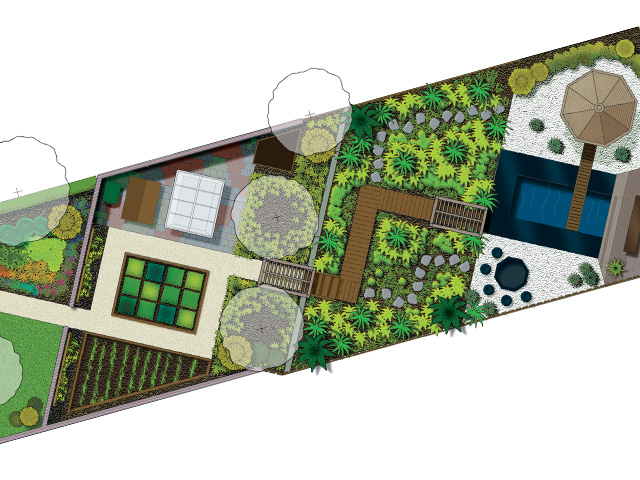 Garden Design Drawing at PaintingValley.com | Explore collection of ...