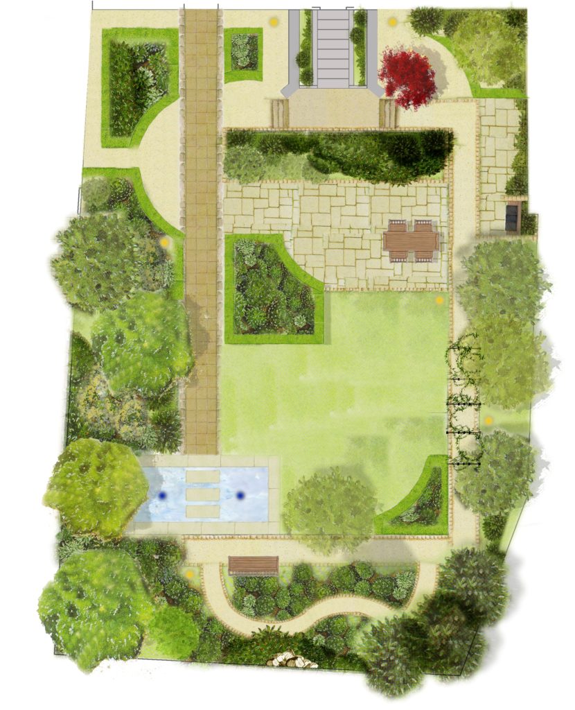Garden Design Drawing at PaintingValley.com | Explore collection of