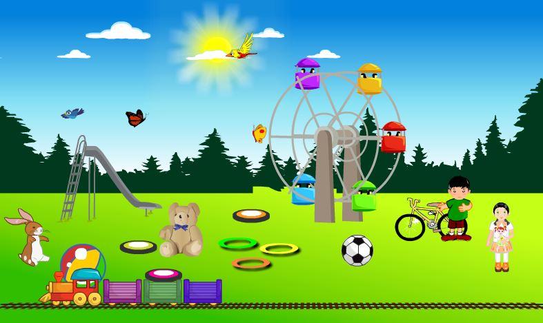 787x469 Flower Garden Scene Drawing - Garden Drawing For Kids