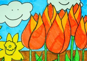 300x210 Flower Garden Drawing For Kids Flower Garden Drawing For Kids - Garden Drawing Pictures