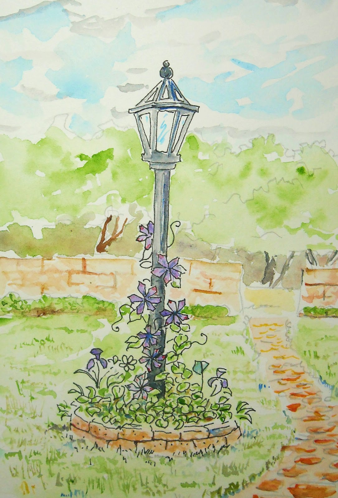 1085x1600 How To Draw Worksheets For The Young Artist How To Draw A Garden - Garden Drawing Pictures