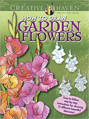 376x499 Creative Haven How To Draw Garden Flowers Easy To Follow, Step - Garden Drawing Pictures