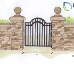 243x212 garden entrance drawings garden gate ideas wrought iron, wooden - Garden Gate Drawing