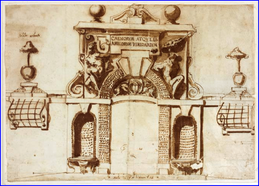 850x611 giovannantonio dosio, project drawing for a cesi garden gate - Garden Gate Drawing