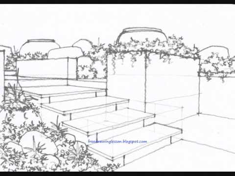 480x360 How To Draw A Garden - Garden Line Drawing