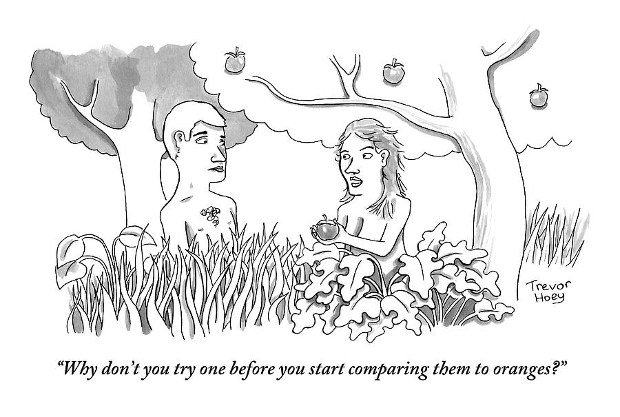 900x605 Eve Hands An Apple To Adam In The Garden Of Eden Drawing - Garden Of Eden Drawing