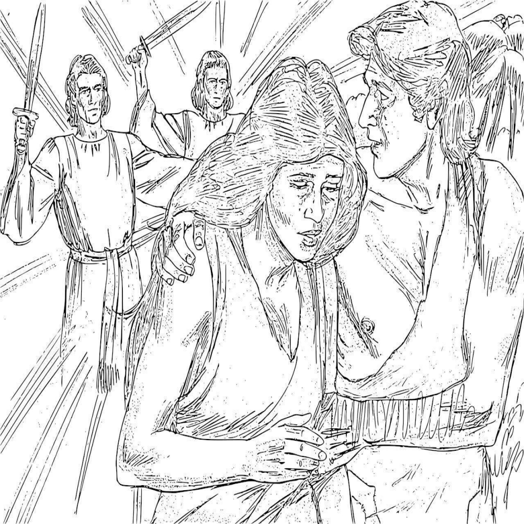 1024x1024 Free Bible Coloring Pages Of Adam And Inside Garden Eden - Garden Of Eden Drawing