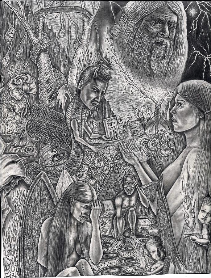 684x900 Garden Of Eden Drawing - Garden Of Eden Drawing