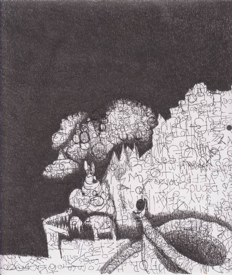 770x913 Monsters In The Garden Of Eden Drawing - Garden Of Eden Drawing