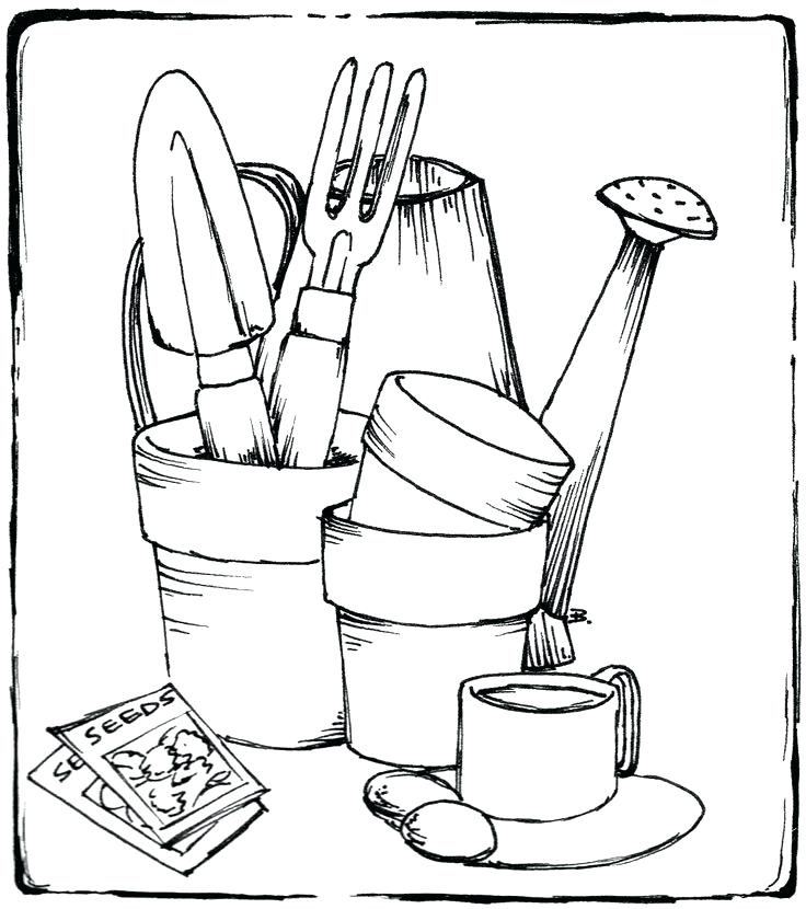 736x830 gardening tools drawing place search results for free printable - Gardening Tools Drawing