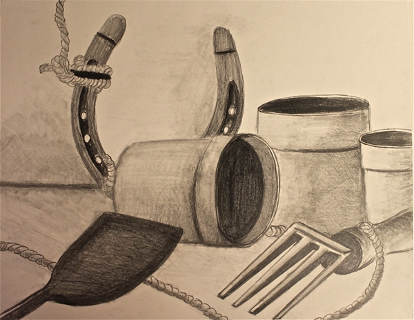 600x464 gardening tools drawing on behance - Gardening Tools Drawing