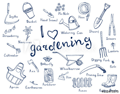Gardening Tools Drawing At Paintingvalley Com Explore Collection