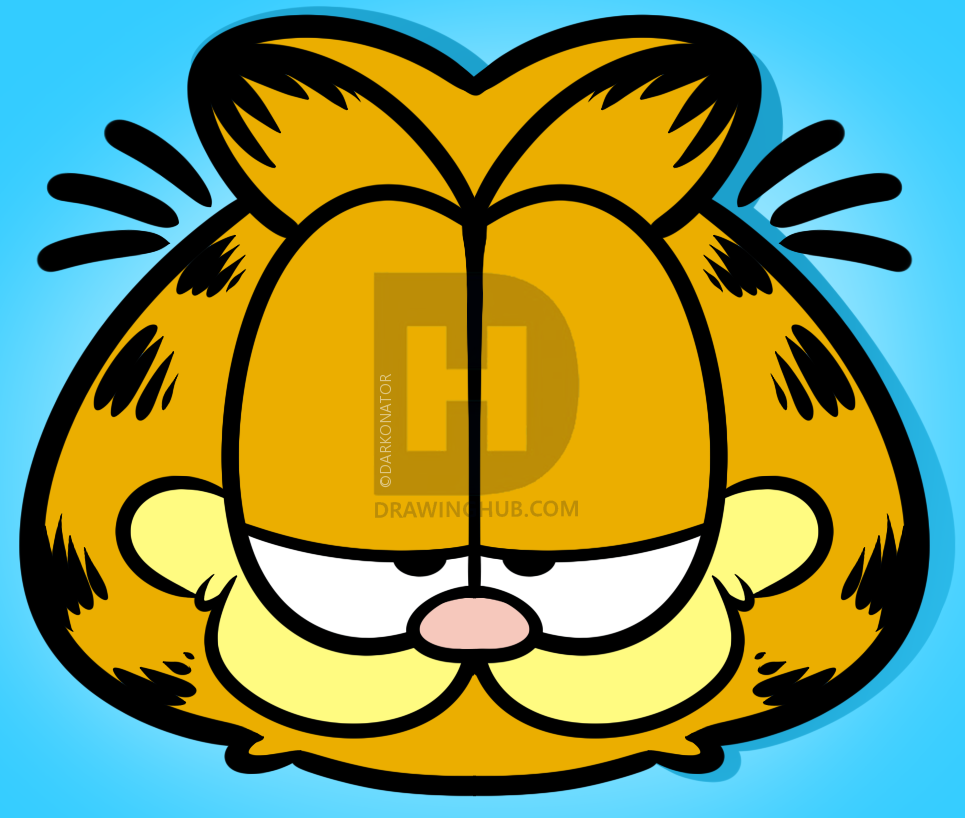 965x818 How To Draw Garfield Easy, Step - Garfield Drawing