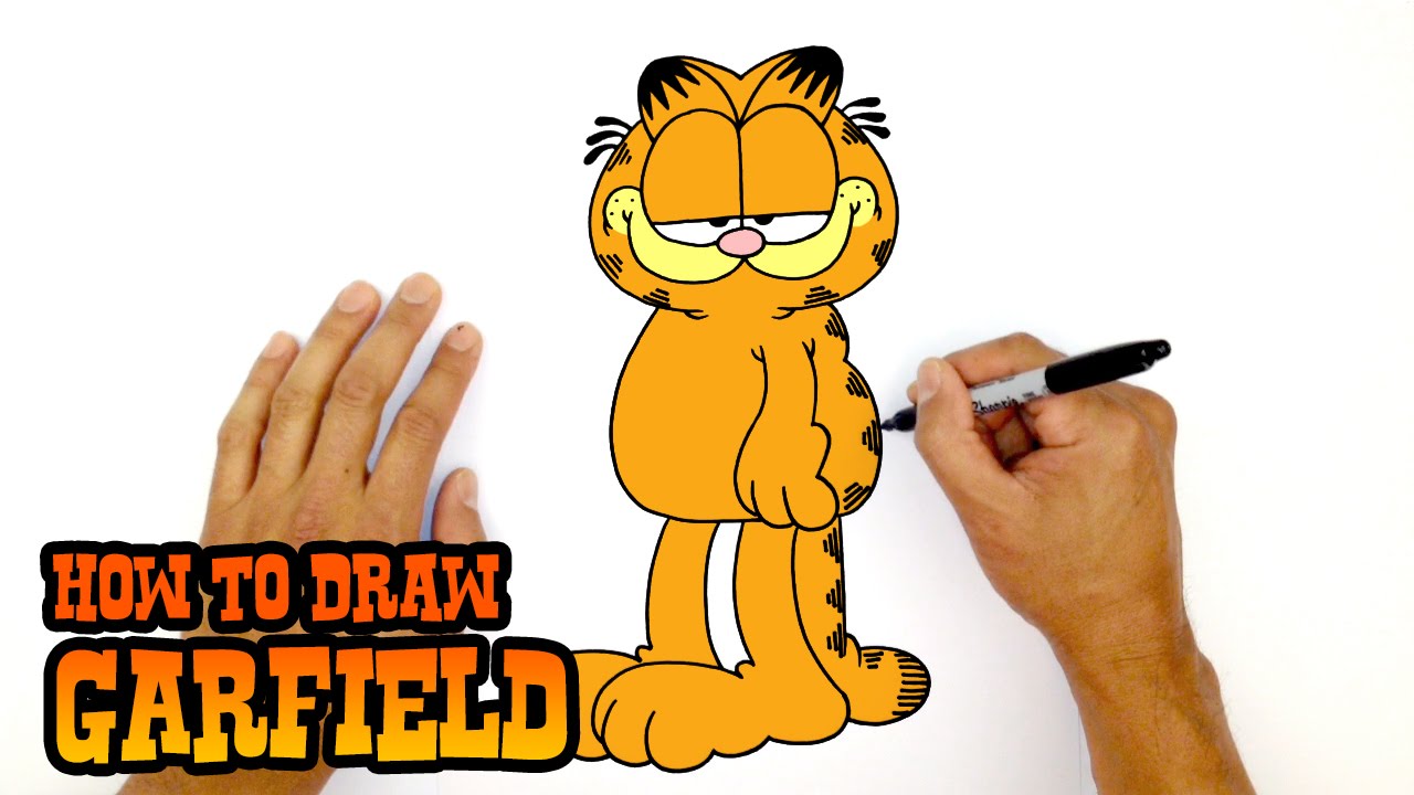 1280x720 How To Draw Garfield Drawing Lesson - Garfield Drawing