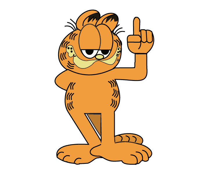 678x600 How To Draw Garfield Easy Drawing Guides - Garfield Drawing