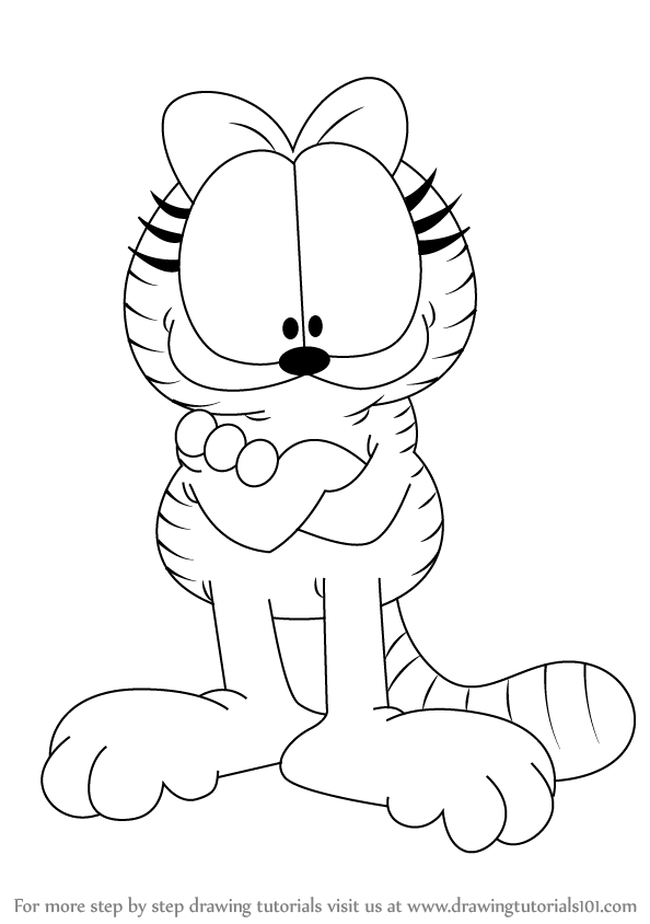 594x844 Learn How To Draw Nermal From Garfield - Garfield Drawing