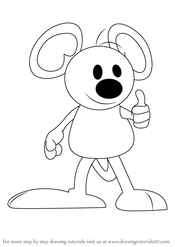 598x844 Learn How To Draw Squeak From Garfield - Garfield Drawing