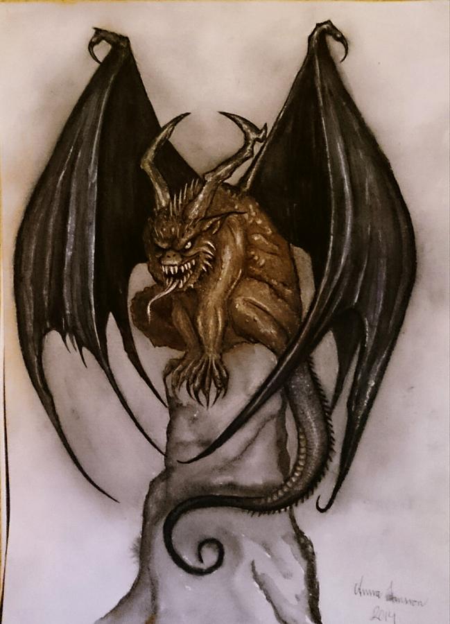 649x900 Gargoyle Drawing - Gargoyle Drawing