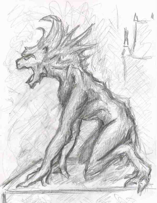 616x799 Gargoyle Drawings Gargoyle, Irina Mourygina, Scifi Fantasy Art - Gargoyle Drawing
