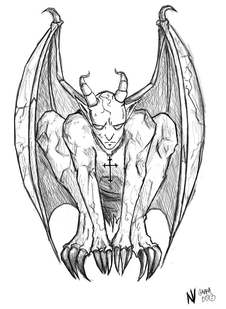 781x1064 Gargoyle - Gargoyle Drawing