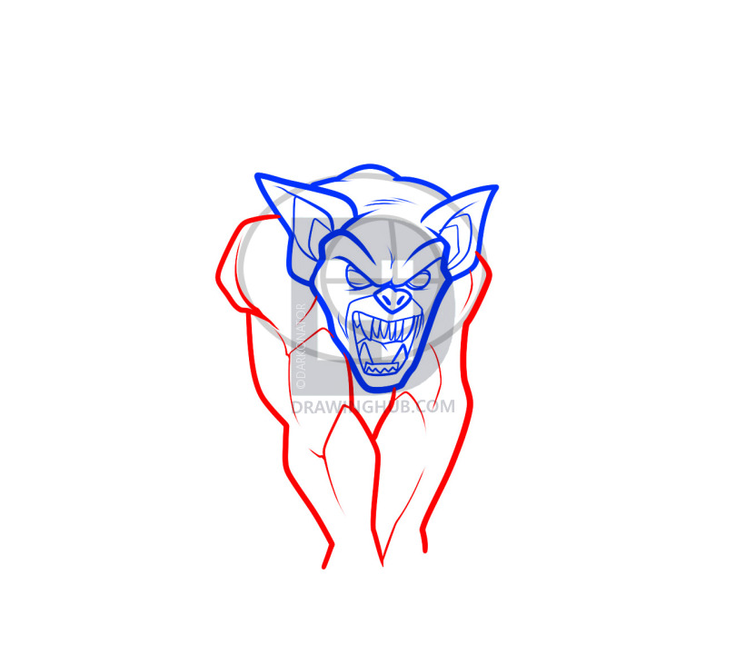 832x720 How To Draw A Gargoyle, Step - Gargoyle Drawing