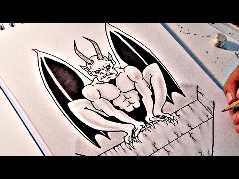 480x360 How To Draw A Gargoyle - Gargoyle Drawing