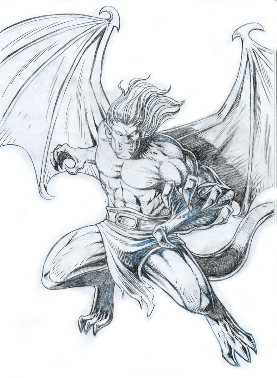 886x1209 Gargoyle Art Drawing Drawing Skill - Gargoyle Drawing